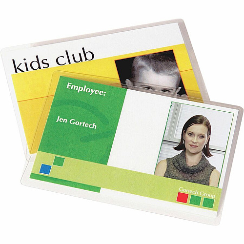 Fellowes Punched ID Card Glossy Thermal Laminating Pouches Laminating Pouch/Sheet Size: 3.88" Width x 5 mil Thickness - Glossy - for Document, ID Badge, ID Card - Durable, Pre-punched - Clear - 100 / Pack (52016)