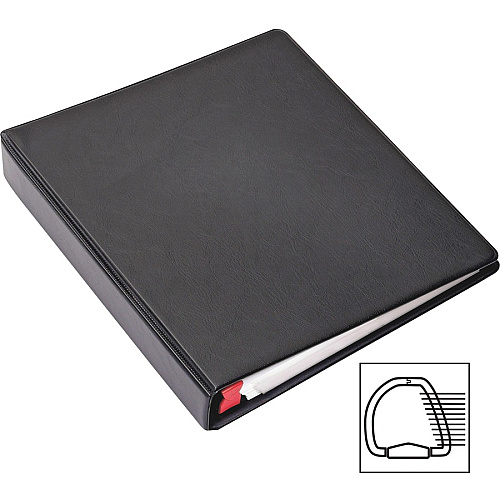 Cardinal EasyOpen Card File Binder 400 Capacity - 8.50" Width x 11" Length - 3-ring Binding - Refillable - Black Vinyl Cover (65320)