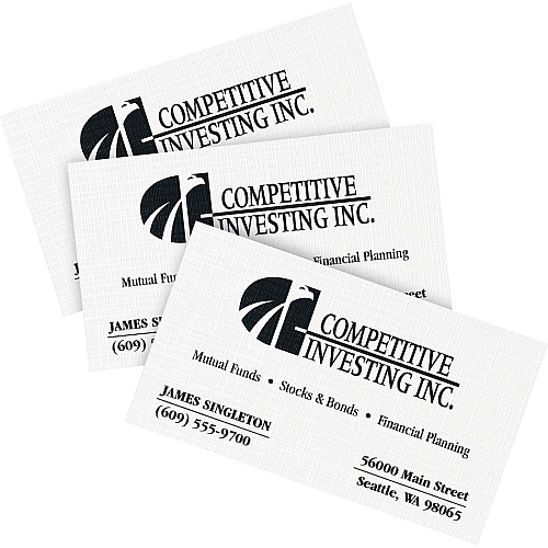 Avery&reg; Clean Edge Business Cards, White Textured, 200 110 Brightness - 2" x 3 1/2" - 93 lb Basis Weight - 254 g/m² Grammage - Matte - Double-sided - White - 1000 Sheets - 200/Pack - 5 / Carton (08873)