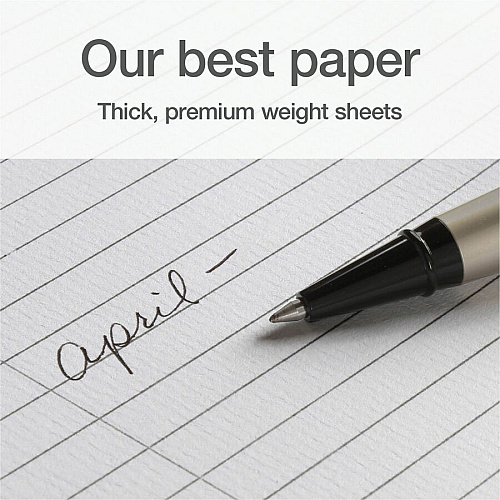 TOPS Docket Diamond Writing Tablet - Jr.Legal 50 Sheets - Double Stitched - 24 lb Basis Weight - Jr.Legal - 5" x 8" Sheet Size - 8" Height x 5" Width - White Paper - Perforated, Rigid, Acid-free - 4 / Pack (63981)