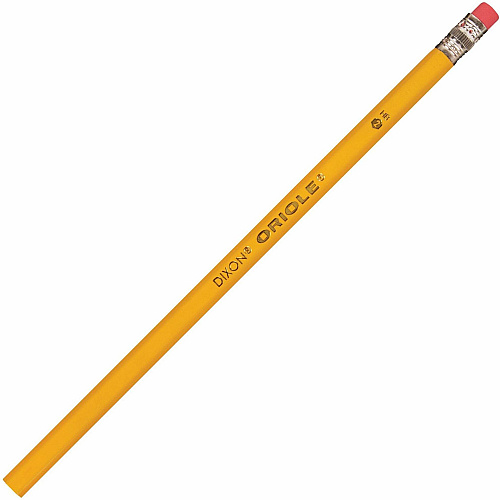 Dixon Wood-Cased Pencils Black Lead - #2 - Yellow Wood Barrel - 1 Dozen (12872)