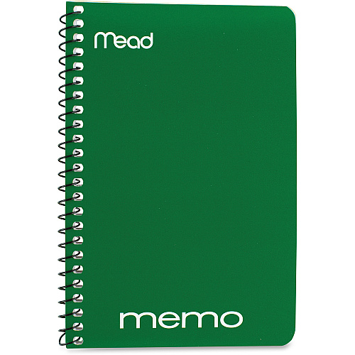 Mead Wirebound Memo Notebook 40 Sheets - Wire Bound - 4" x 6" Sheet Size - Assorted Paper - Tan Board Cover - 1 Each (45644)
