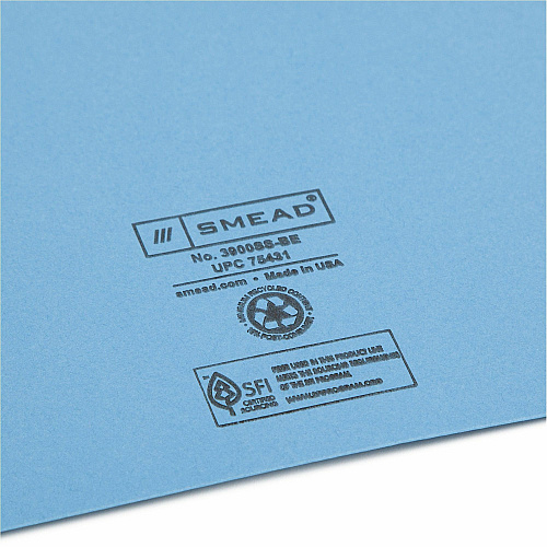 Smead Letter Recycled File Jacket 8 1/2" x 11" - 11 pt. - Manila - Blue - 10% Recycled - 25 / Pack (75431)