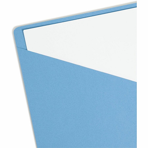 Smead Letter Recycled File Jacket 8 1/2" x 11" - 11 pt. - Manila - Blue - 10% Recycled - 25 / Pack (75431)