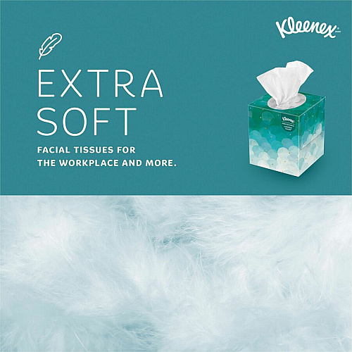 Kleenex Professional Facial Tissue Cube for Business 2 Ply - 8.40" Width x 8" Length - White - 95 / Box (21270)