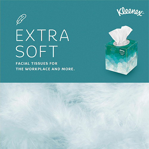 Kleenex Professional Facial Tissue Cube for Business 2 Ply - 8.40" Width x 8" Length - White - 95 / Box (21270)