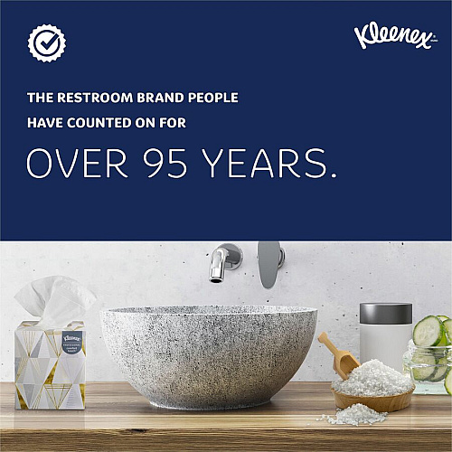 Kleenex Professional Facial Tissue Cube for Business 2 Ply - 8.40" Width x 8" Length - White - 95 / Box (21270)