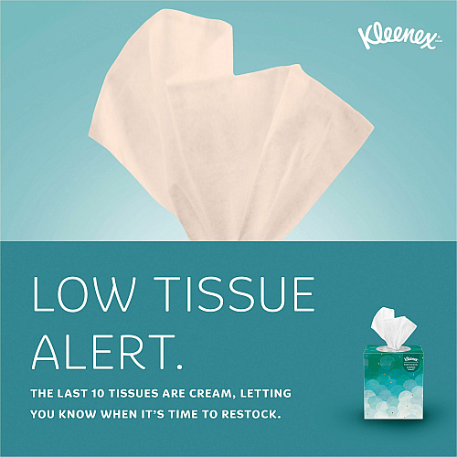 Kleenex Professional Facial Tissue Cube for Business 2 Ply - 8.40" Width x 8" Length - White - 95 / Box (21270)