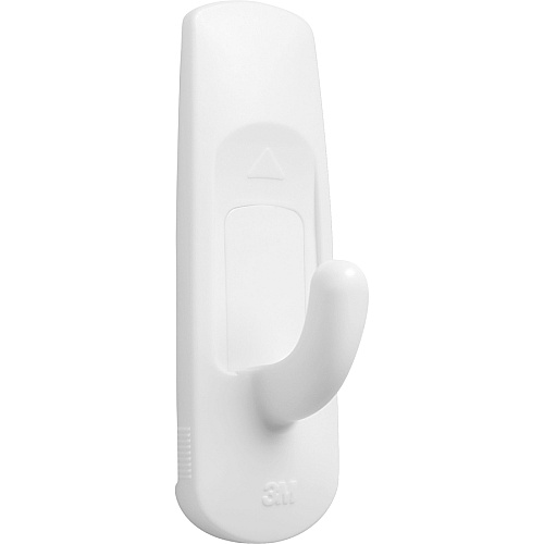 Command Utility Hooks 2 Small Hook - 1 lb (453.6 g) Capacity - Plastic - White - 2 / Pack (17002)