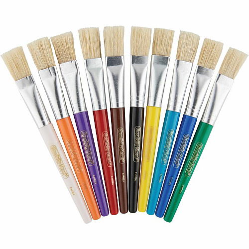 Creativity Street Flat Colossal Brushes Plastic Assorted Handle - 30 / Set (5167)