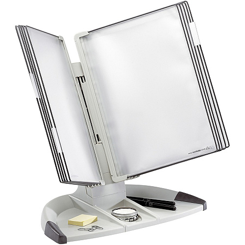 Tarifold Modular Desktop Reference System Desktop - 10 Panels - Removable Sleeve, Wire-reinforced - White - 1 Each (TD271)