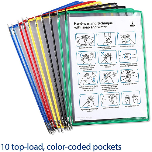 Djois by Tarifold Pivoting Pockets for Wall or Desk Systems Support Letter 8.50" x 11" Media - Pivot, Flexible - 10 / Pack (P090)