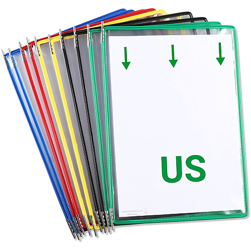 Djois by Tarifold Pivoting Pockets for Wall or Desk Systems Support Letter 8.50" x 11" Media - Pivot, Flexible - 10 / Pack (P090)