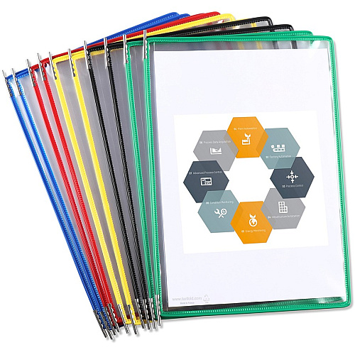 Djois by Tarifold Pivoting Pockets for Wall or Desk Systems Support Letter 8.50" x 11" Media - Pivot, Flexible - 10 / Pack (P090)