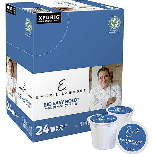 Emeril's K-Cup Emeril Big Easy Bold Coffee Compatible with Keurig Brewer - Regular - Dark - K-Cup, Pod - Roasted - Kosher - 24 / Pack (PB4137)