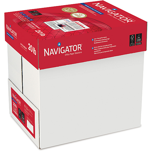 Navigator Premium Multipurpose Trusted Performance Paper - Extra Opacity - White 97 Brightness - Legal - 8 1/2" x 14" - 20 lb Basis Weight - White - 500 Sheets per Ream - 10 / Carton (NMP1420)