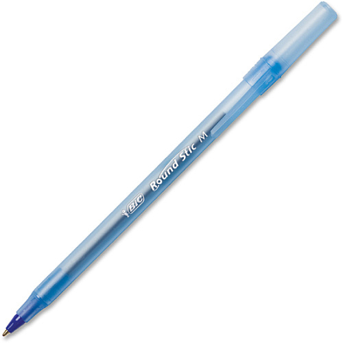 BIC Round Stic Ballpoint Pens Medium Pen Point - Blue Ink - 10 / Pack (GSMP101BE)