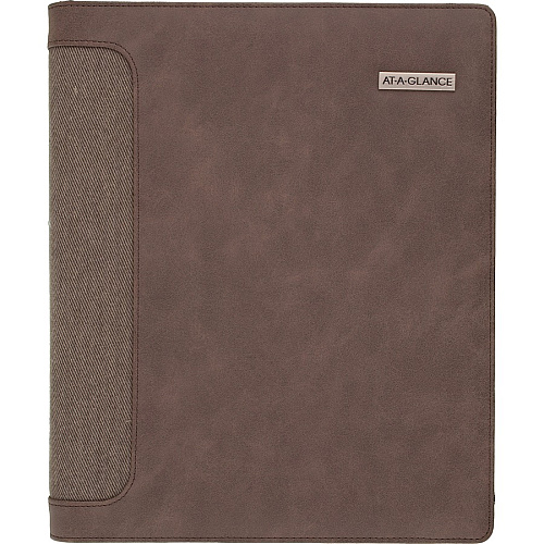 Day Runner Harrison Day Planner 1 Year - 8 1/2" x 11" Sheet Size - 3-ring - Brown - Card Slot, Business Card Holder, Pen Loop, Pocket, Notepad, Phone Directory, Pouch - 1 Each (3070304)