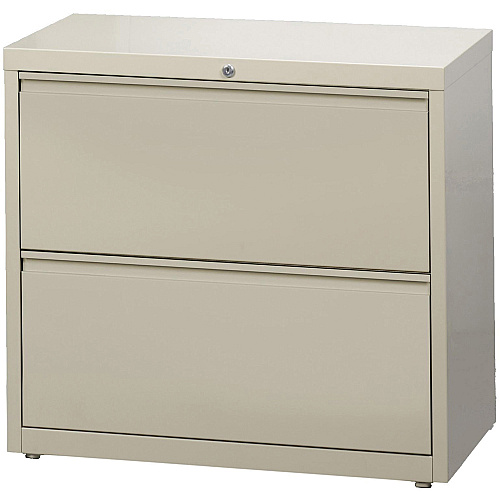 Lorell Fortress Series Lateral File 36" Width x 18.6" Depth x 28.1" Height - 2 x Drawer(s) for File - Legal, Letter, A4 - Lateral - Rust Proof, Leveling Glide, Interlocking, Ball-bearing Suspension, Label Holder - Putty - Baked Enamel - Steel - (LLR60447)