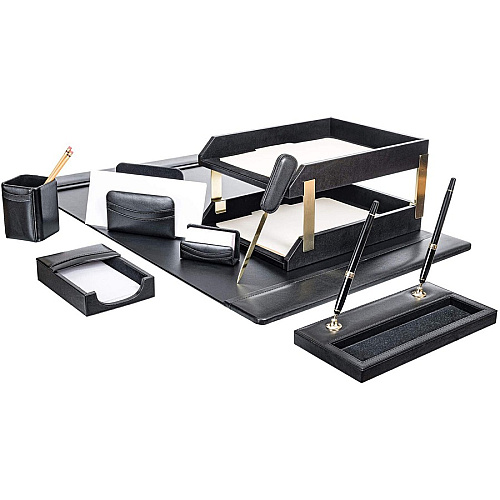 Dacasso Leather 10-Piece Desk Set 1 Each (D1020)