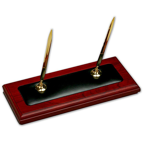Dacasso Rosewood & Leather Desk Set 1 Each (D8012)