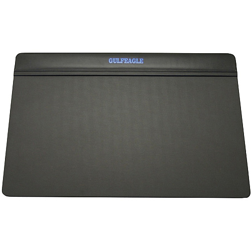 Dacasso Top Rail Desk Pad Rectangular - 34" Width x 20" Depth - Felt Black Backing - Leather - Black - 1 Each (P1021)