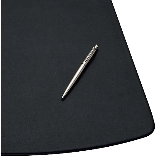 Dacasso Round Table Leather Conference Pad Rectangular - 17" Width - Top Grain Leather - Black - 1 Each (P1024)