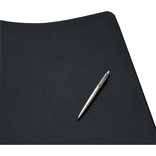 Dacasso Round Table Leather Conference Pad Rectangular - 17" Width - Top Grain Leather - Black - 1 Each (P1024)