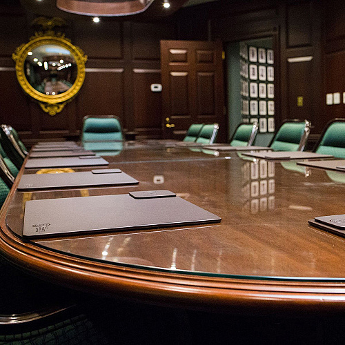 Dacasso Leather Conference Table Pad 17" Width x 14" Depth - Felt Backing - Leather - 1 Each (P3410)