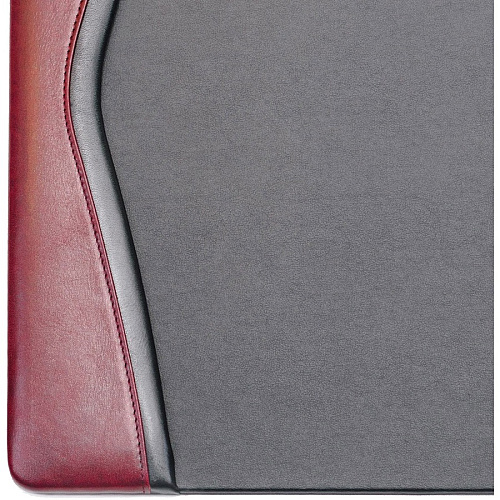 Dacasso Leather Side-Rail Desk Pad Rectangular - 25.5" Width x 17.25000" Depth - Felt Black Backing - Leather - Burgundy - 1 Each (P7002)
