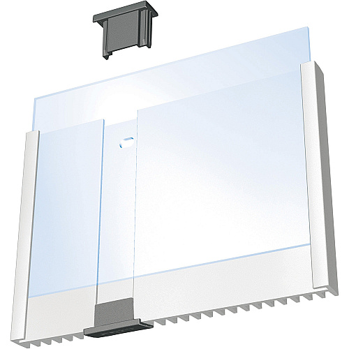 DURABLE&reg; Wall Mounted INFO SIGN 5.9" Width x 4.2" Height - Rectangular Shape - Wall Mountable, Door-mountable - Anti-glare - Indoor - Acrylic, Aluminum - Silver - 1 Each (480123)