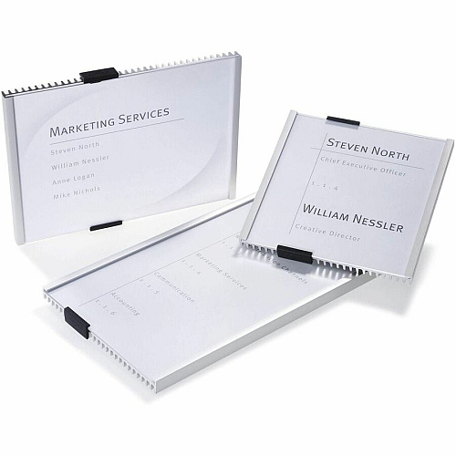 DURABLE Aluminum/Acrylic Information Sign Panel 6.1" Width x 6.1" Height - Wall Mountable - Indoor - Acrylic, Aluminum - 1 Each (480223)