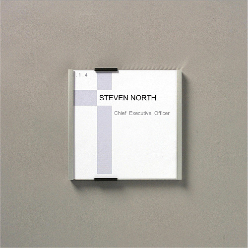DURABLE Aluminum/Acrylic Information Sign Panel 6.1" Width x 6.1" Height - Wall Mountable - Indoor - Acrylic, Aluminum - 1 Each (480223)
