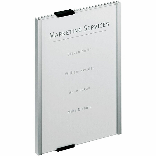 DURABLE Aluminum/Acrylic Information Sign Panel 6.1" Width x 8.5" Height - Wall Mountable - Indoor - Acrylic, Aluminum - 1 Each (480323)