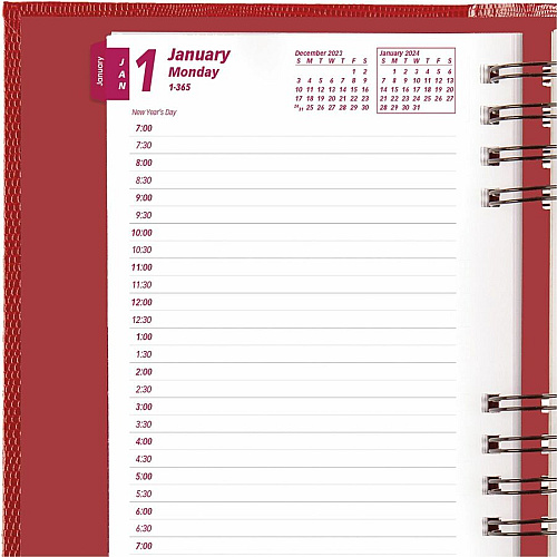 Blueline Brownline Coilpro Daily Appointment Planner (CB634CRED)
