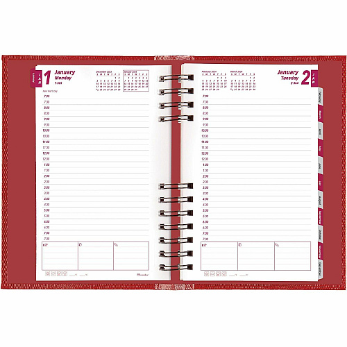 Blueline Brownline Coilpro Daily Appointment Planner (CB634CRED)