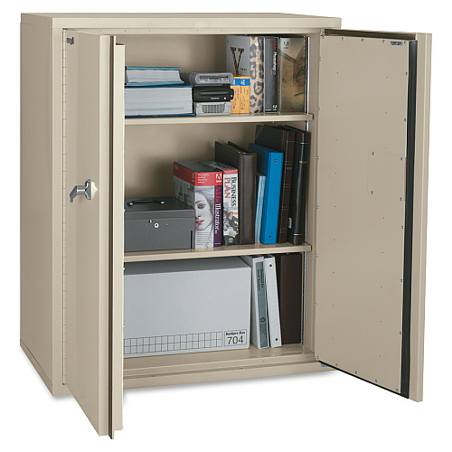 FranklinCovey FireKing Storage Cabinet 36" Width x 19.3" Depth x 44" Height - 2 x Shelf(ves) - Fire Resistant - Platinum (CF4436DPA)