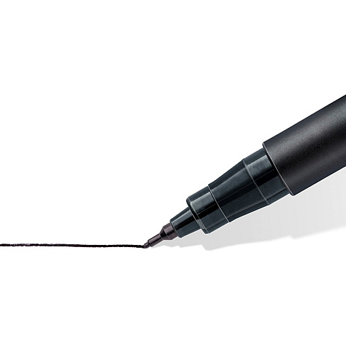 Lumocolor Permanent Pen Markers 0.4 mm Fine Marker Point - Refillable - Black Ink - Black Polypropylene Barrel - 1 Each (3139)
