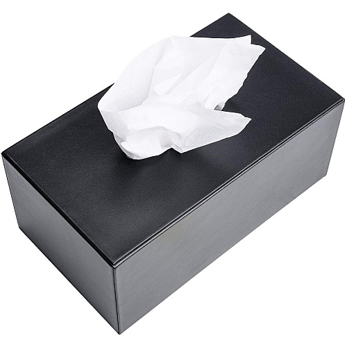 Dacasso Rectangular Tissue Box Cover Letter, Legal - 8.5" x 11" , 8.5" x 14" - Black - 1 Each (A1077)