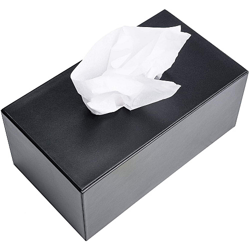 Dacasso Rectangular Tissue Box Cover Letter, Legal - 8.5" x 11" , 8.5" x 14" - Black - 1 Each (A1077)