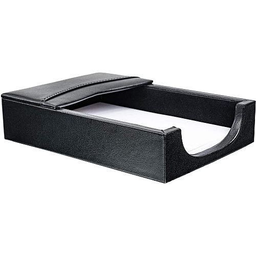 Dacasso 4x6 Memory Holder 1.4" Height x 4.8" Width x 6.8" Length - Leather - Black - 1 Each (A1009)