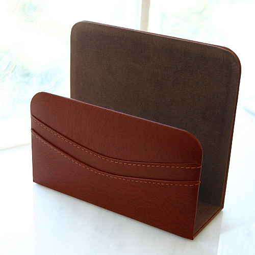 Dacasso Letter Holder Leather - Mocha - 1 Each (A3008)