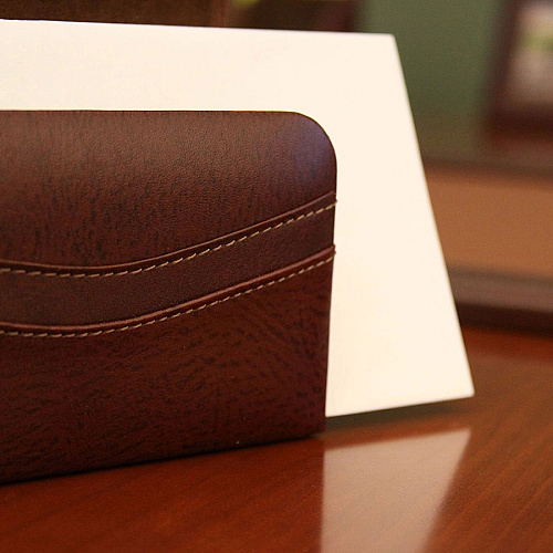 Dacasso Letter Holder Leather - Mocha - 1 Each (A3008)