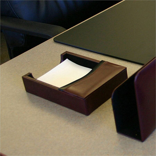 Dacasso Memo Holder 33" Height x 24.5" Width x 44.5" Length - Leather - Burgundy - 1 Each (A7009)