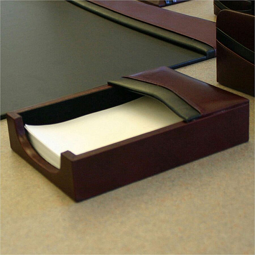 Dacasso Memo Holder 33" Height x 24.5" Width x 44.5" Length - Leather - Burgundy - 1 Each (A7009)