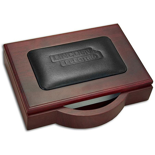 Dacasso Rosewood & Leather Memo Holder Leather, Wood - Black - 1 Each (A8009)