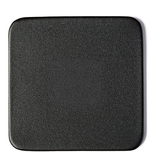 Dacasso Leather Coasters - Set of 4 Square with Holder Square - Black - Top Grain Leather, Felt - 1Each - 1 Each (A1081)