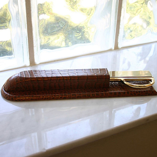 Dacasso Crocodile Embossed Leather Library Set 1 Each (A2027)