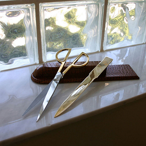 Dacasso Crocodile Embossed Leather Library Set 1 Each (A2027)