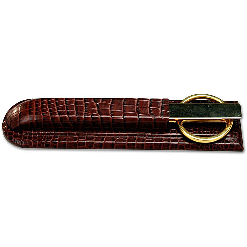 Dacasso Crocodile Embossed Leather Library Set 1 Each (A2027)